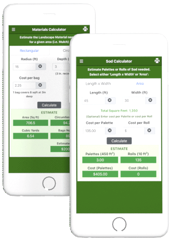 Landscape Mulch Estimate Calculator App